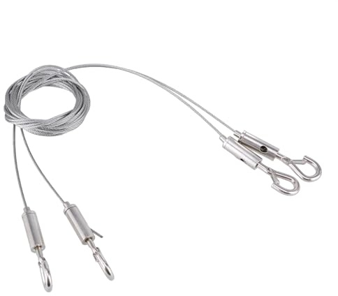 Set di fili regolabili per appendere quadri, robusto cavo in acciaio inox con ganci alla moda, accessorio per foto e cornici