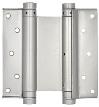 Kooples Hardware Double Action Steel Spring Hinges Heavy Duty Self-Closing Swing Door Hinges Adjustable Tension (Grey, 175mm)