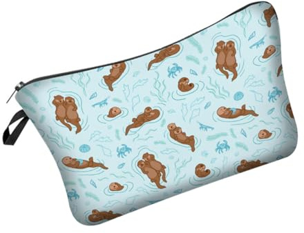 1 Stück Tragbare Kosmetiktasche mit Reißverschluss, Otter Print