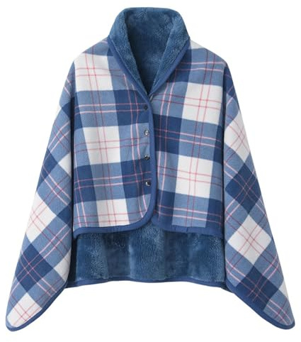 Poncho da Uomo in Pile, Coperta Casual, Poncho per Uomini, Orlo Irregolare, Mantello Comodo, Abbigliamento da casa alla Moda, Abbigliamento Invernale da Cowboy Hippie,Design Elegante