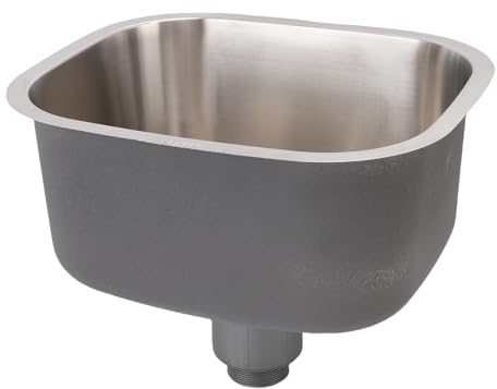 Aramox Fregadero de Cocina de Acero Inoxidable bajo Encimera, Lavabo Individual Inoxidable para Cocina, Barra y Baño, Acero 304, 38,5x32,5x18,5 Cm