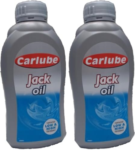 Carlube Hydraulic Jack Oil for Trolley & Bottle Jacks - Anti-Wear 500ml Fluid - Outer Cover Design May VAry (Pack of 2)