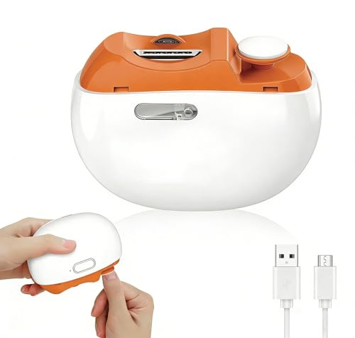 Tagliaunghie Elettrico Automatico 3-in-1 con Luci LED e Lucidatura,Lima per Unghie Elettrica per Bambini Adulti Anziani,Portatile Silenzioso a 2 Velocità,Rifinitore e Levigatore per Mani e Piedi (B)