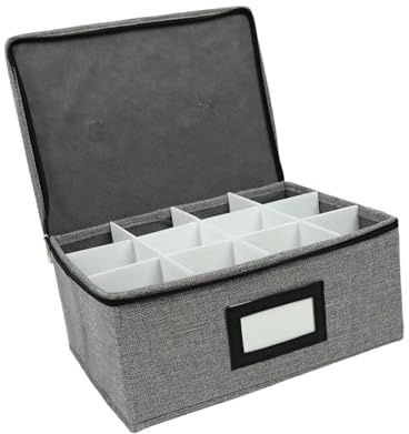 GiaoRosi Caja de Almacenamiento para Copas de Vino con Separadores para Copas de Largas.