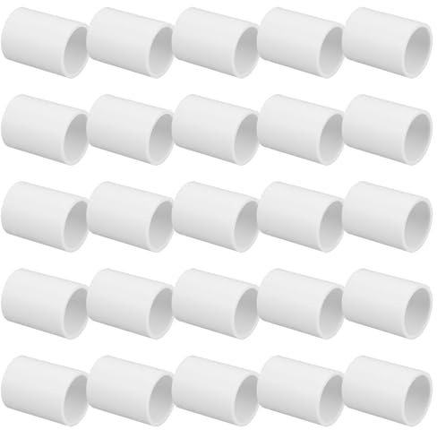 GATHINESS Raccordo Tubo Giardino PVC Bianco 25 Pezzi, Struttura Stabile | Superficie Liscia, Facile Installazione, Uso Prolungato, Accessori Giardino per Tubi Acqua