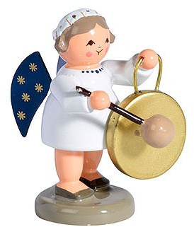 KWO Olbernhau 75641 Engel mit Gong, 5 cm