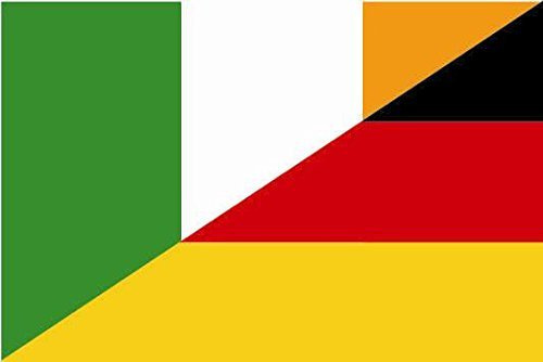 U24 Fahne Flagge Irland-Deutschland Bootsflagge Premiumqualität 20 x 30 cm