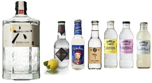 Roku Gin Suntory 70cl 43% + Selezione di 6 Toniche Internazionali