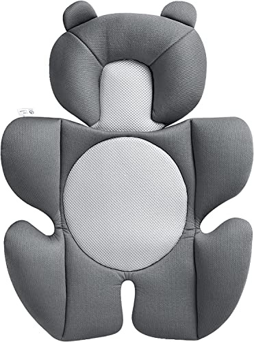 GanEn Baby Cozy Sleeping Kopf- und Körperstützkissen für Kinderwagen, Autositz, Hochstuhl, Dunkelgrau (34343)