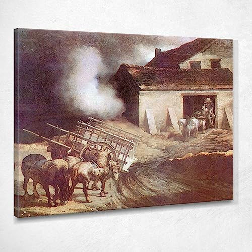 Der Backofen für Gips Gericault Theodore Bild auf Leinwand THG12, 40 x 32 cm
