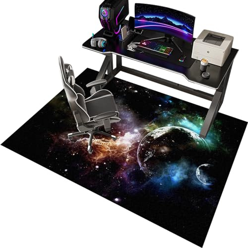 CCTSA Schreibtischstuhl Unterlage | Bürostuhl Unterlage | Gaming Bürostuhl Stuhlmatten | Bodenschutzmatte Bürostuhl | Gaming Teppich | Schutzmatte für Laminat | Computerstuhl Teppiche 80 x 120 cm