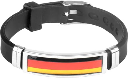 Piersando Silikon Armband National Flagge Fanartikel Fussball EM verstellbar