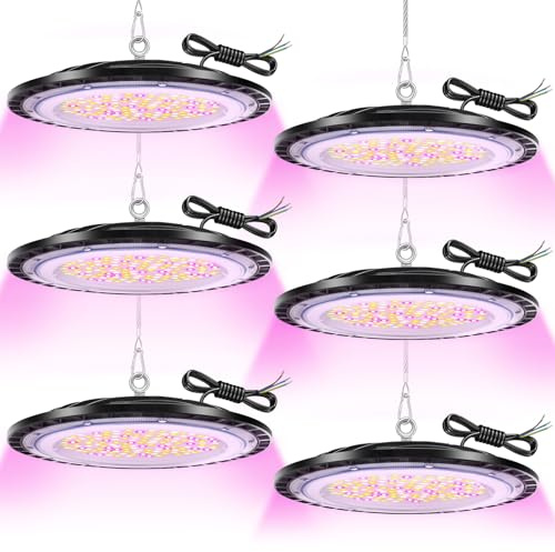 DIKHEE Pflanzenlampe LED,Pflanzenlicht, Grow Light 396LEDs Pflanzenleuchte Wachsen licht Vollspektrum für Zimmerpflanzen,Gemüse, Blume (300W-6PACK)