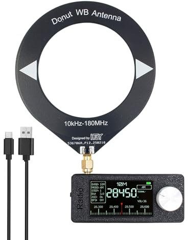 Amplificador de audio - FM Home Amplificador - Pantalla HD LSB USB AM 800 mA Batería Reproductor Compacto con Antena 4,8 cm IPS Pantalla para Cine Camión Estudio de Grabación