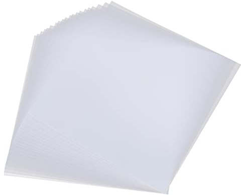 Housoutil 20 Piezas de Papel Termoretráctil Transparente para Manualidades, Plástico sin Olor Corte Suave, Accesorio para Juguetes de Rompecabezas y Bricolaje para Niños