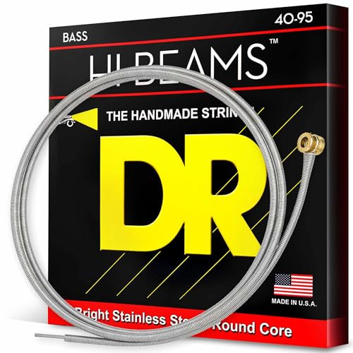 DR String LLR-40 Hi-Beam Set di corde per basso, Argento