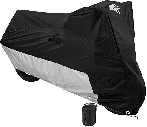 Nelson-Rigg Deluxe Motorcycle Cover, Weather Protection, UV, Air Vents, Heat Shield, Windshield Liner, Compression Bag, Grommets, Large fits Sport Bikes and Small/Medium Cruisers