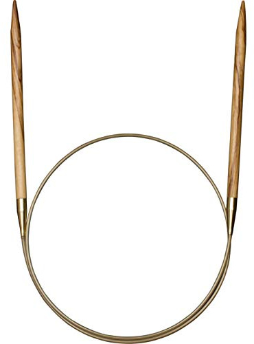 Addi Rundnadel aus Olivenholz, 100 cm x 4,0 mm, 4 mm
