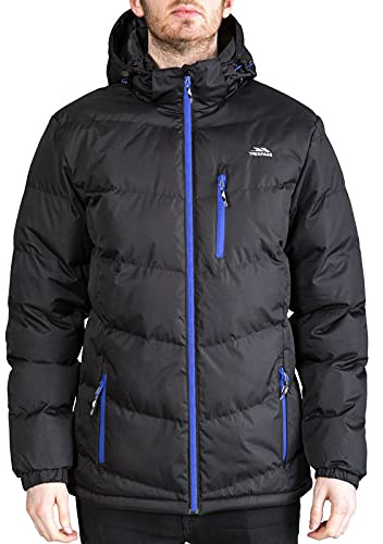 Trespass vadderad jacka för män – avslappnad vinter vardaglig jaket, dragsnöre, justerbar dragkedja, elastiska manschetter, dragkedja med låg profil, vattentät, vindtät