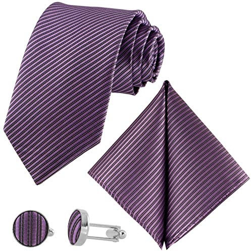 GASSANI - Corbata - Rayas - para hombre morado BLAULILA / LILA / VIOLETT / DUNKEL