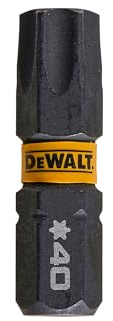 Dewalt Extreme Flextorq skruvmejsel-bit T40, DT7373 (för användning i slagskruvmejslar, optimal bitflexibilitet för maximal livslängd), 5 stycken