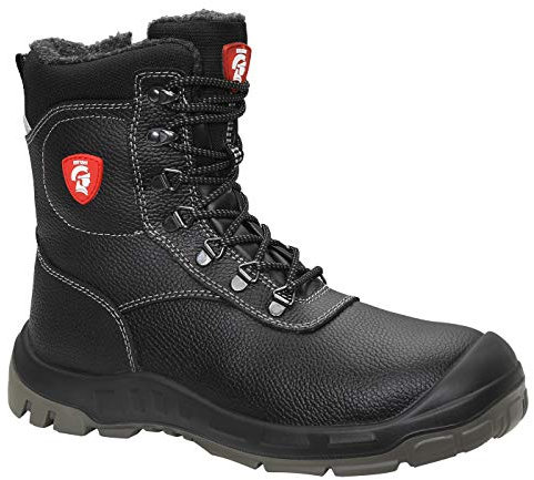 JORI Sicherheitsschuhe Jerry S3, Damen und Herren, Leder, Stahlkappe, leicht, klassisch 40, Schwarz