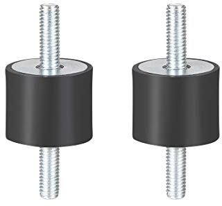 sourcing map 2 Stk. 25 x 20mm Gummilager Schwingungsdämpfer Stoßdämpfer mit M6 x 18mm Bolzen