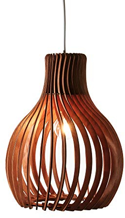 Opis Technology Braune Hängelampe aus Echtholz-Steckteilen (Ø28cm) - Die PL2