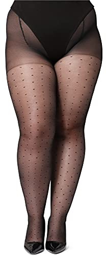 Bellivalini Medias Panty Mujer 20 DEN BLV-1128 (Negro, 3XL)