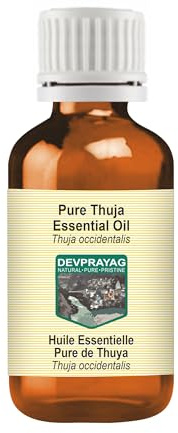 Devprayag Pure Thuja Essential Oil (Thuja occidentalis) Natural Therapeutic Grade Steam Distilled 5ml (0.16 oz)