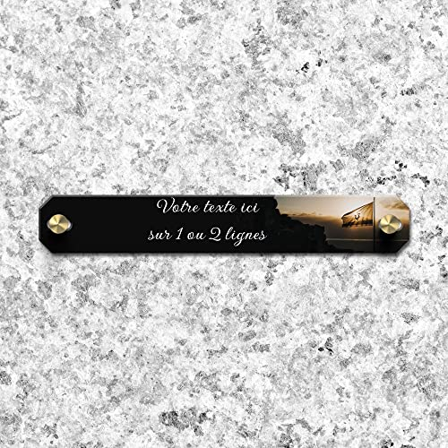 OCAP-FUNERAIRE.COM Grabschild aus Plexiglas, Motiv Flagge Israel, verschiedene Größen, Dicke 2,5 mm, personalisierbar auf mehrere Linien, 14 x 2 cm