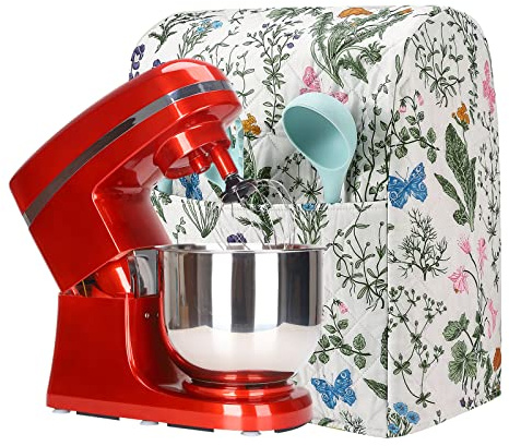 Standmixer-Abdeckung, Blumen- und Pflanzen-Küchenmischer-Abdeckung, kompatibel mit 5–8 Qt Kitchenaid Hamilton Mixern, Küchenhelfer-Abdeckungen, Pioneer Frau Küchenhelfer-Mixer
