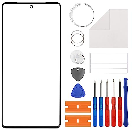 Duotipa Neu Frontglas Display Glas Reparatur Kompatibel mit Google Pixel 7 Pro,Front Glass Ersatz Touchscreen Reparaturset - Inkl. Werkzeug (Kein Display und Touch Digitizer)-mit OCA Kleber