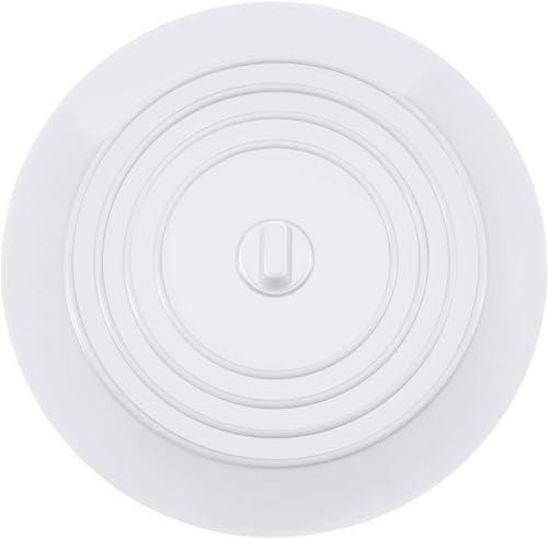 tifanso Silicone Tub Stopper Recyclable Bathtub Drain Stopper Upgraded Drain Plug Cover for Bathrooms and Laundries Kitchen Universal Use 6 inches (1*White)