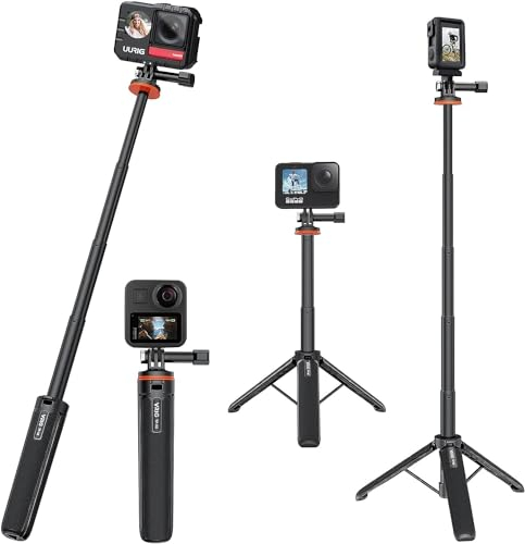 Osznmmg Treppiede per GoPro da 51 cm - Bastone Selfie Telescopico Portatile per Fotografia - Accessori Compatibili con GoPro Hero/DJI Action 2