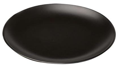 ceramic plates,household plates,Dinner Plate Black Melamine Round Tray Dinner Plate Dishes Food Snacks Sushi Steak Dinner Plates Food Dessert Tea Tray Tableware Plates (Color : S) (Color : M, Size : O