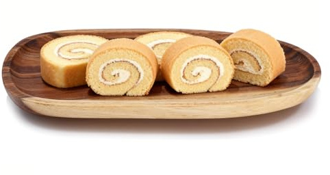 Hapivida Assiettes en Bois, Assiettes Décoratives en Bois d'Acacia, Plateaux de Service Classiques Irréguliers, Plateaux pour Fruits, desserts, Sushis, Nourriture(30 * 12cm)