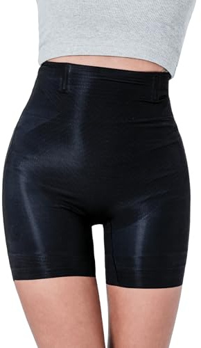 Fit & French Culotte Gainante Femme Taille Haute en Soie Glacée - Effet Seconde Peau, Ventre Plat, Lifting Fesses, Sculpante, Anti-Rolling, Invisible et Respirant