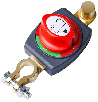Interrupteur principal de batterie 12 V 24 V, ON-OFF - Interrupteur de batterie étanche 250 A - Interrupteur Power Cut Off - Avec bornes de raccordement - Pour voiture, moto, bateau, camion
