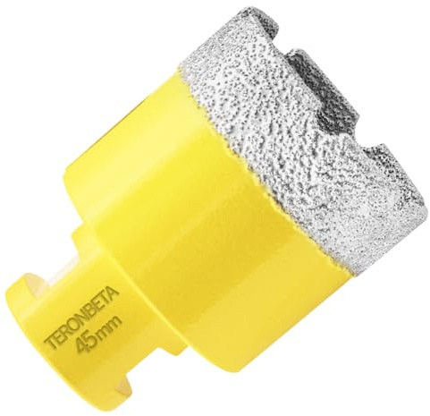 Teronbeta Diamond Core Drill Bit 45mm, M14 Vacuum Brazed Diamond Core Hole Cutter for Tile Porcelain Ceramic Granite Marble,and for Angle Grinder