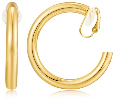 LILIE&WHITE Gold Ohrclips ohne Stechen – Hypoallergene Schmuckgeschenke für Frauen, Farbbeständige Accessoires zum Kombinieren, Elegante Outfit-Highlights für Alltag & Festliche Events