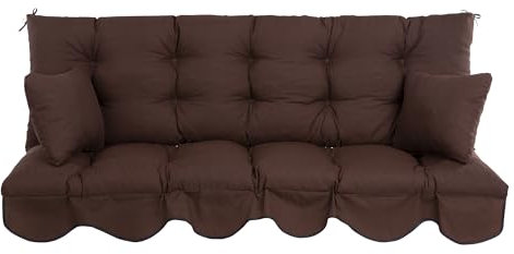 PATIO Hollywoodschaukel Auflage 170x50 cm Bora Bankauflage für Sitzfläche Rückenlehne mit Schnüren Volant vorne