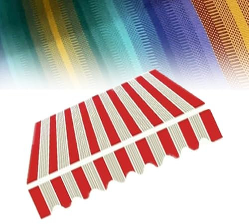 MACAGGTNTU Telo di Ricambio per Tenda da Sole Retrattile Manuali 200 250 300cm Tenda da Sole di Ricambio da Patio, Telo di Ricambio per Tenda da Sole A Bracci(Stripe 3,8x6.5ft/250x200cm)