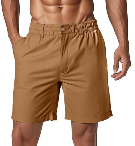 SRZYMJ Cargo Shorts Herren - Kurze Hosen Sommer Bermuda Arbeitshose Elastische Taille Sporthose Outdoor Freizeithose mit Taschen