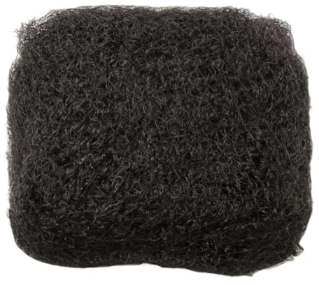 Extensions de cheveux humains afro crépus en vrac pour dreadlocks - Cheveux naturels doux texturés - Aspect naturel - Idéal pour tresses et torsions personnalisées - Noir - 45,7 cm