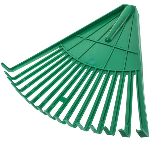 UKCOCO Rastrillo de para Herramienta Manual de Jardinería para Limpiar Césped y Rastrillo de Plástico Verde con de Dientes Fino para Recoger y Residuos Exteriores