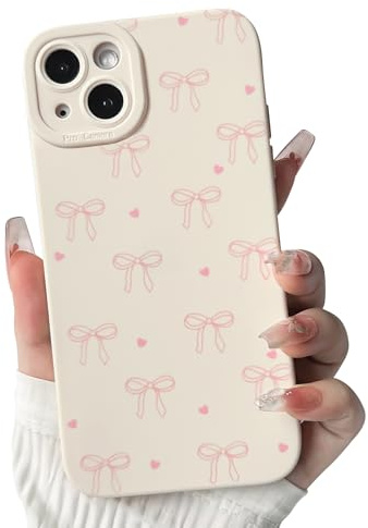 NITITOP Cover per iPhone 13 Mini Carino con Papillon, Rosa