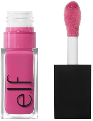 e.l.f. Glow Reviver Plumping Lip Oil, getöntes Lippenöl mit aufpolsternder Wirkung und Hochglanz-Finish, mit Jojobaöl, vegan und tierversuchsfrei, Ultraviolet