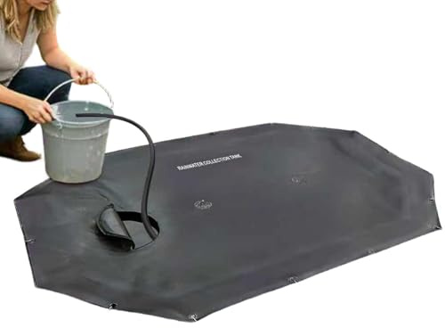Raccoglitore della Pioggia,Serbatoio sotterraneo per l'acqua piovana | Collettore Idrico Incorporato,per Giardino Esterno Cortile Terrazza in Legno Sentiero Pedonale Aiuola e Irrigazione