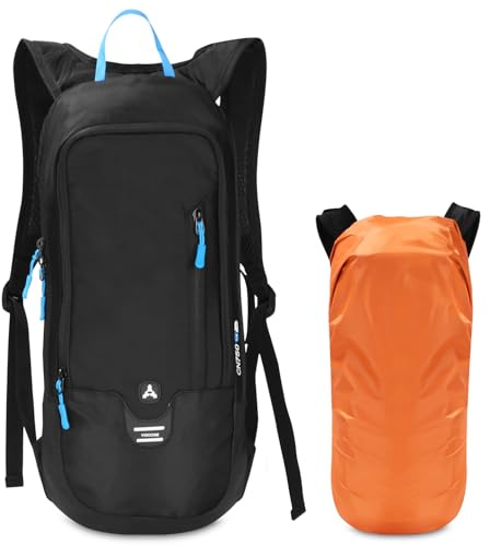 Mochila de Ciclismo de 10 L, Ultraligera, Mochila de hidratación, Mochila de Ciclismo, Impermeable, Mochila de esquí para Hombre con protección contra la Lluvia, pequeña Mochila de Senderismo para